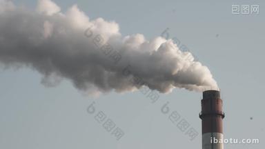 烟囱冒烟化工厂发电厂工业污染